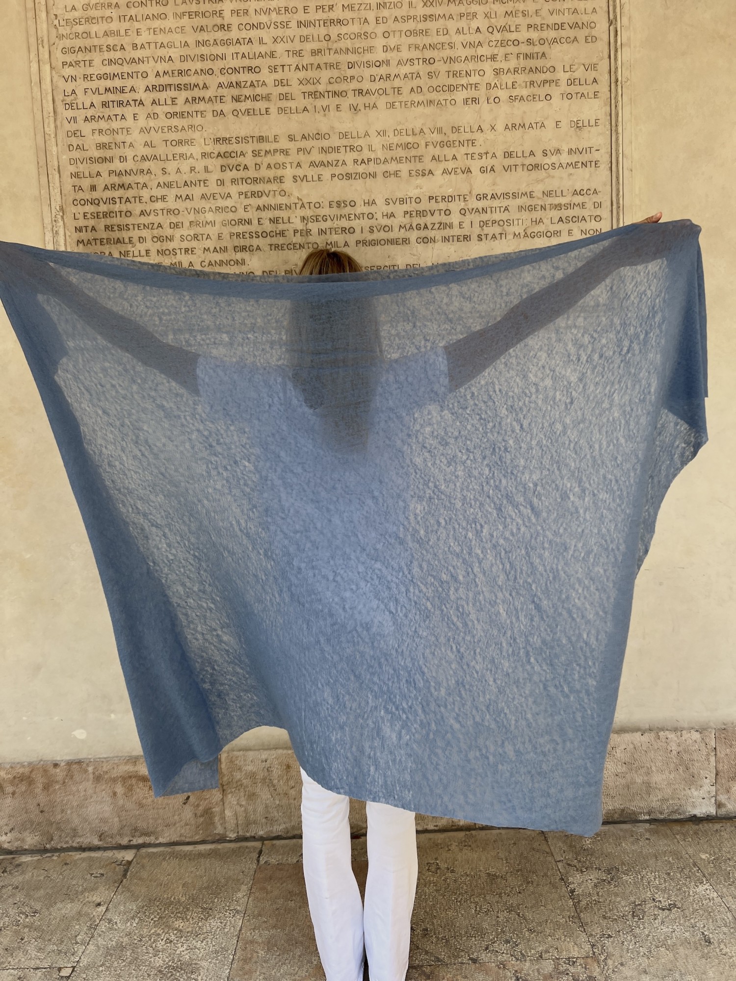 Stola in puro cashmere Denim