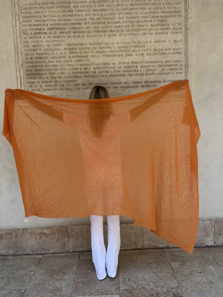 Stola in puro cashmere Mandarino