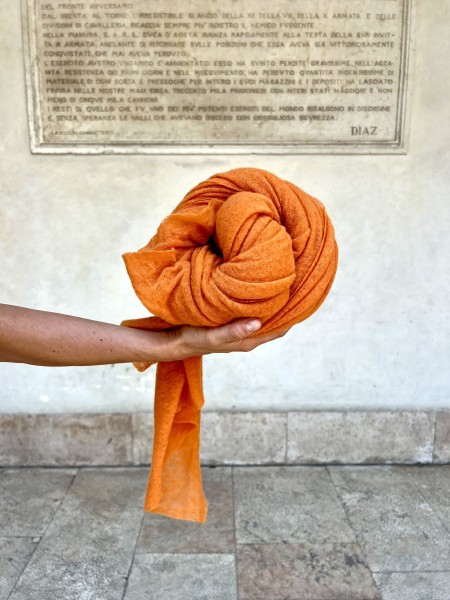 Stola in puro cashmere Mandarino