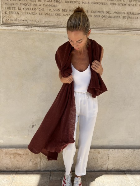 Stola in puro cashmere Whisky