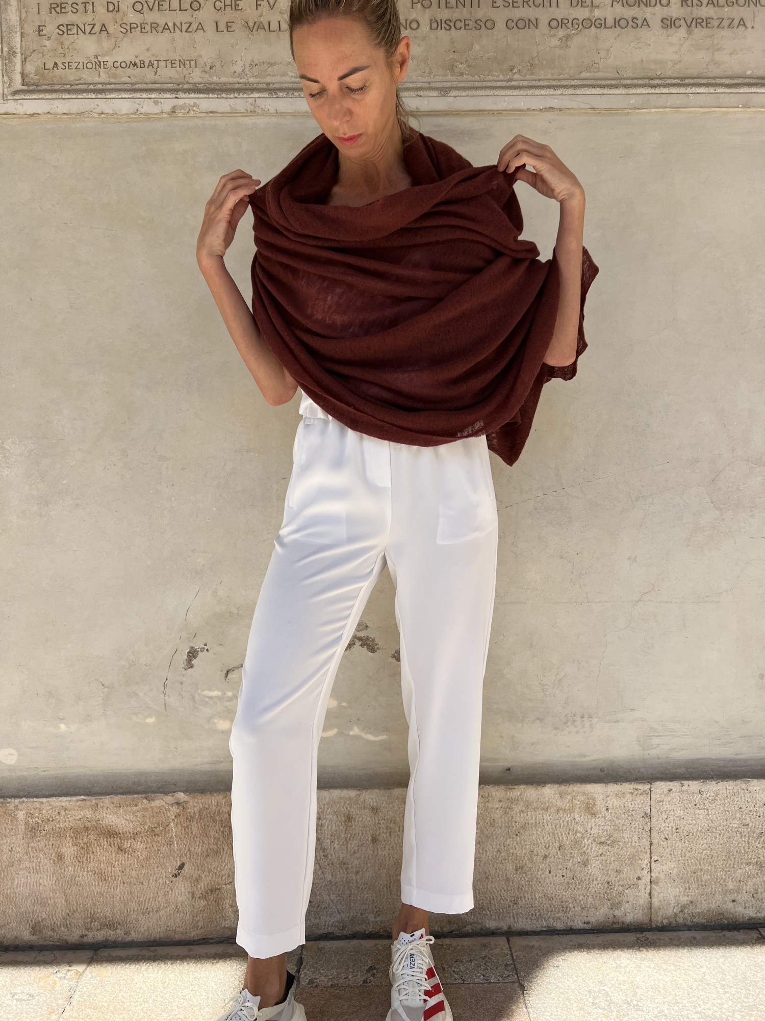 Stola in puro cashmere Whisky