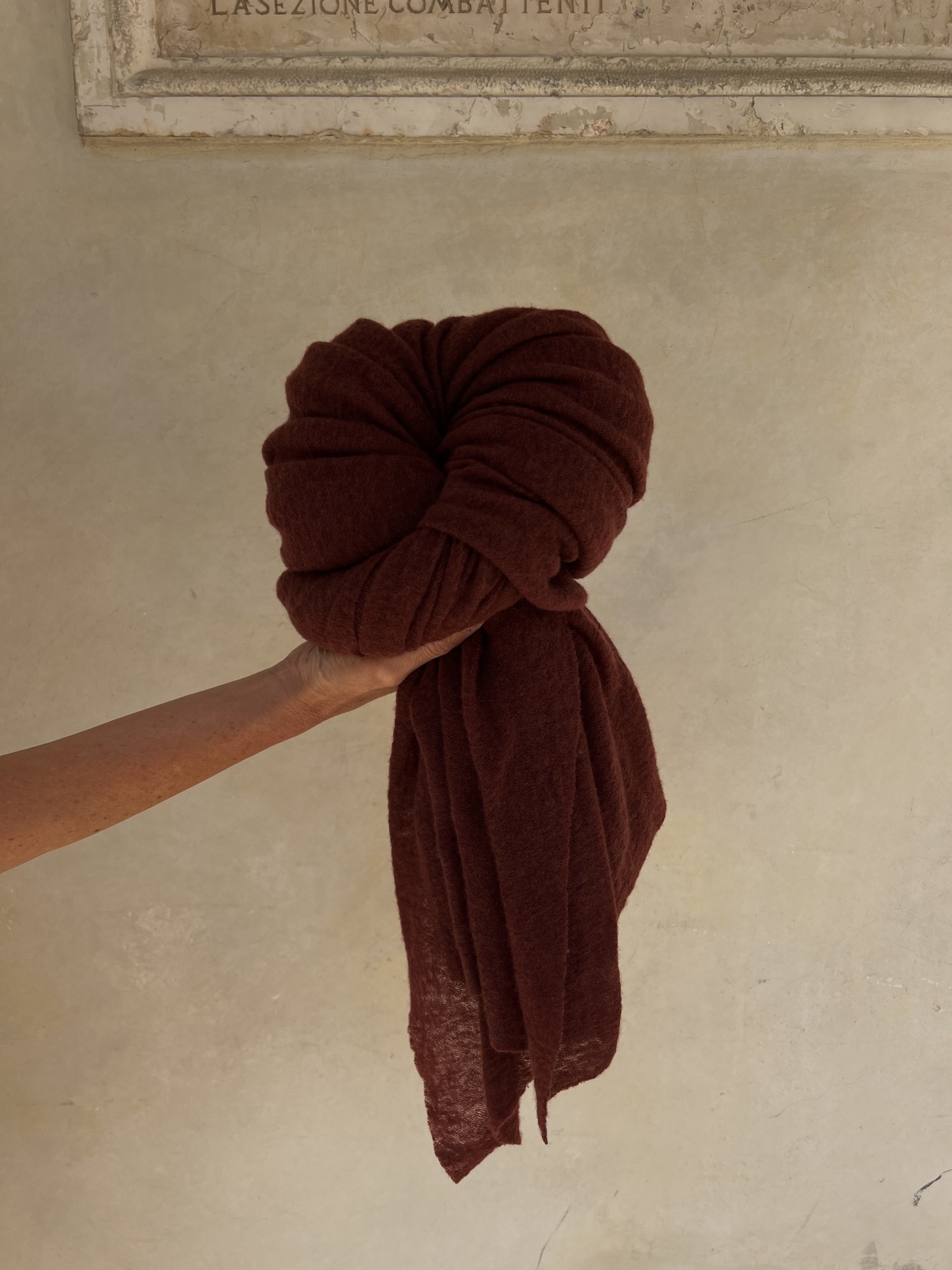 Stola in puro cashmere Whisky
