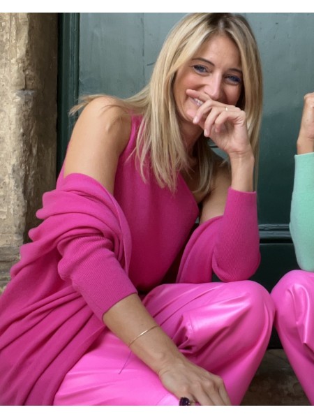 The Masterpiece in puro cashmere Fuxia