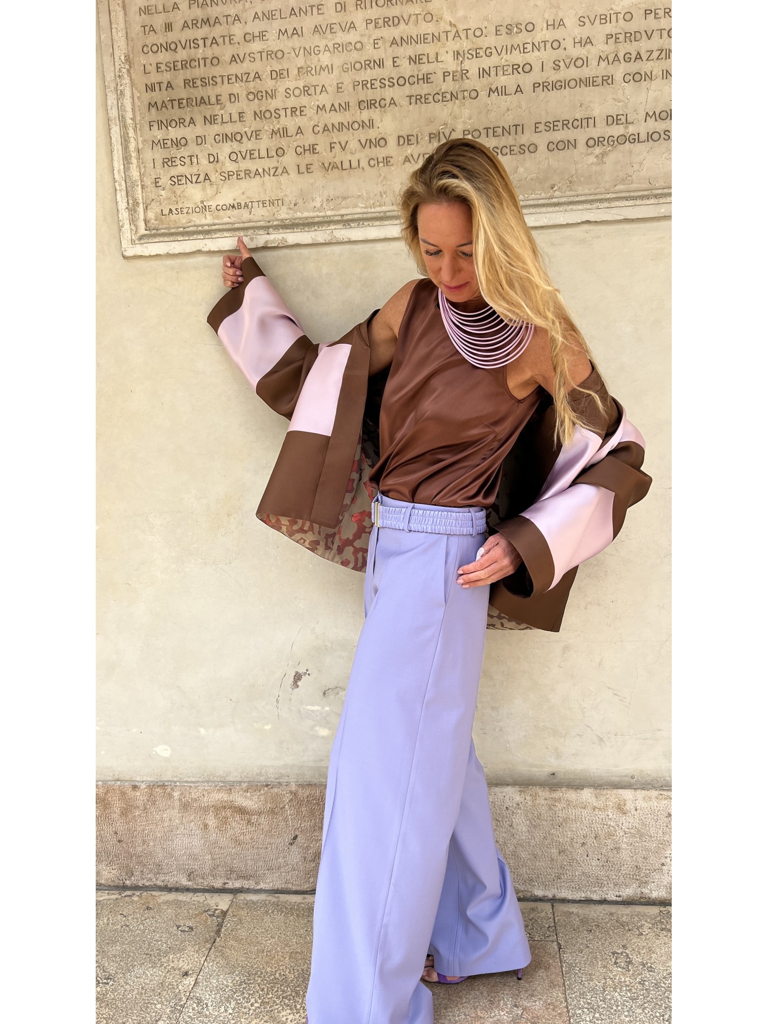 Giacca Nina reversibile Maxi Righe/Giraffa