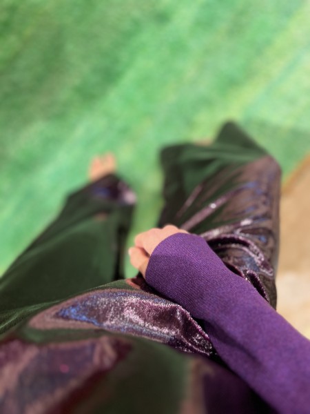 Pantalone FF Wide Fit in lurex Amarone