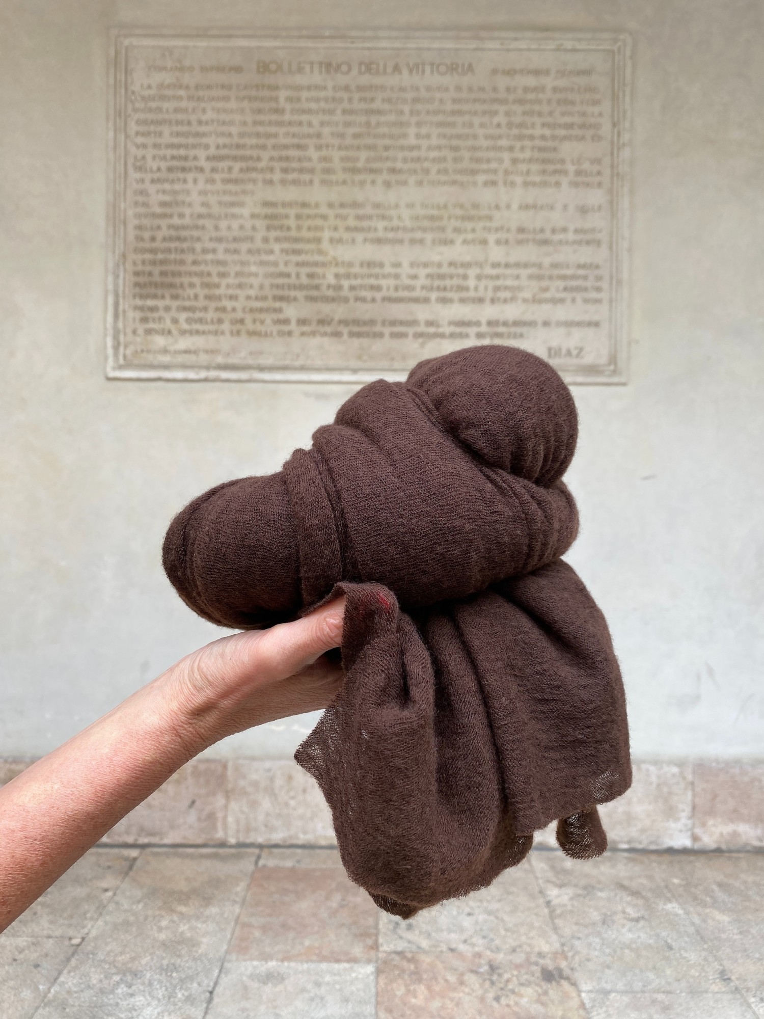 Stola in puro cashmere Espresso