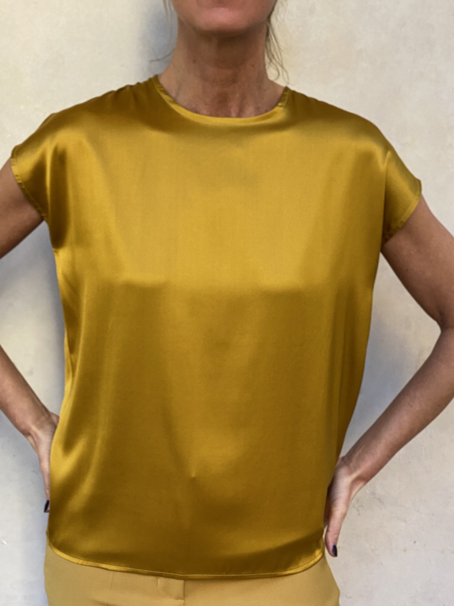 T-shirt di seta Oro Antico
