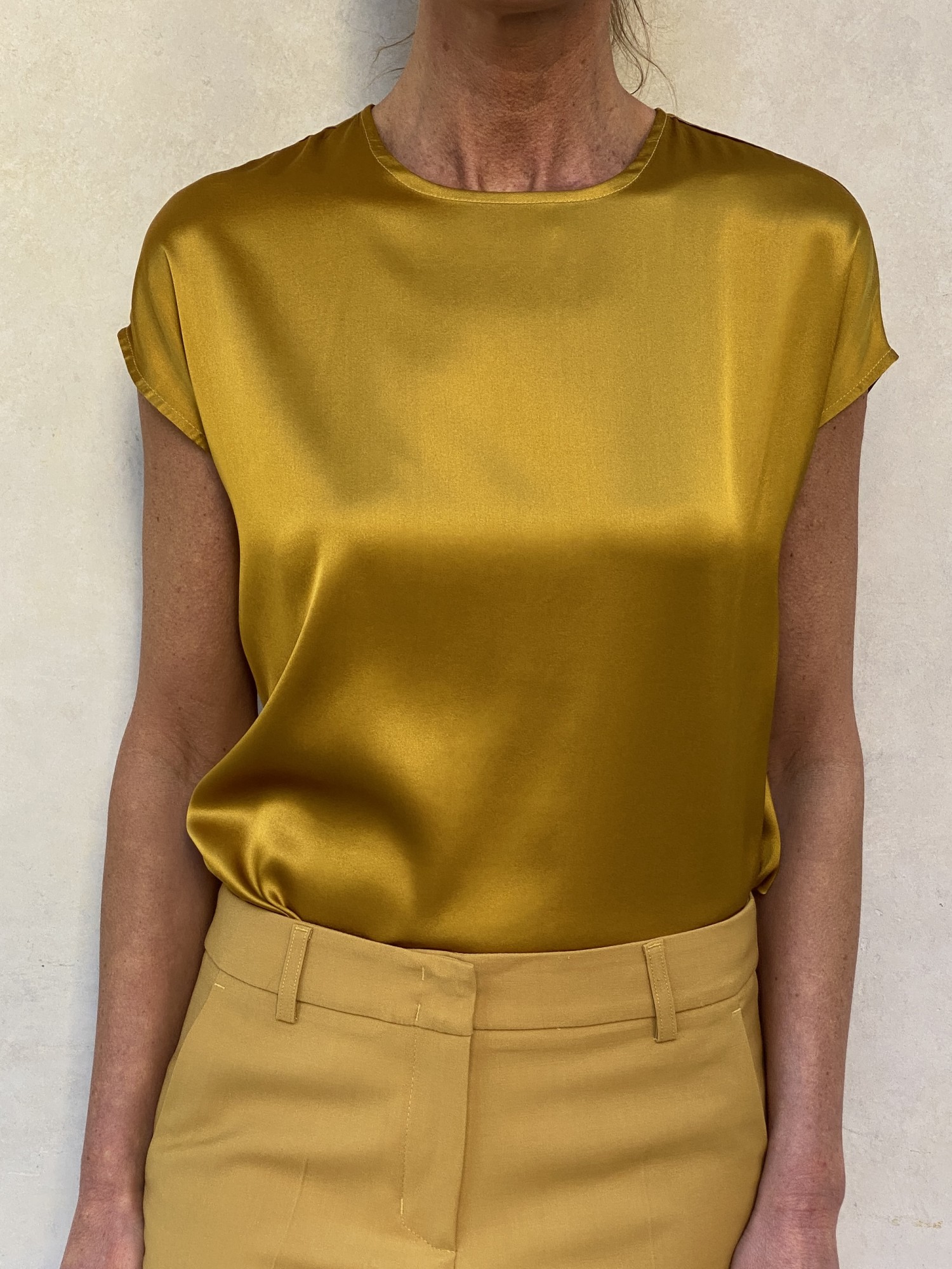 T-shirt di seta Oro Antico