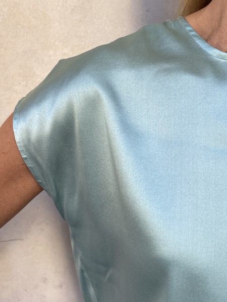T-shirt di seta Acquamarina
