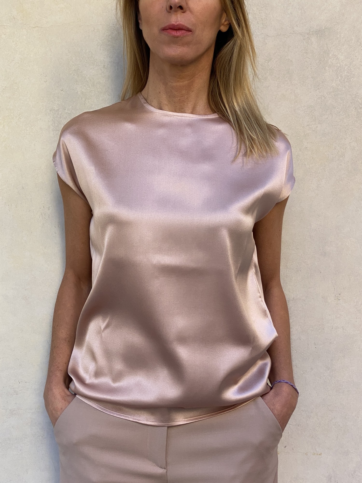 T-shirt di seta Mousse