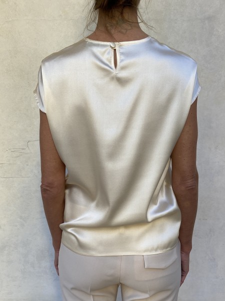 T- shirt di seta Vaniglia
