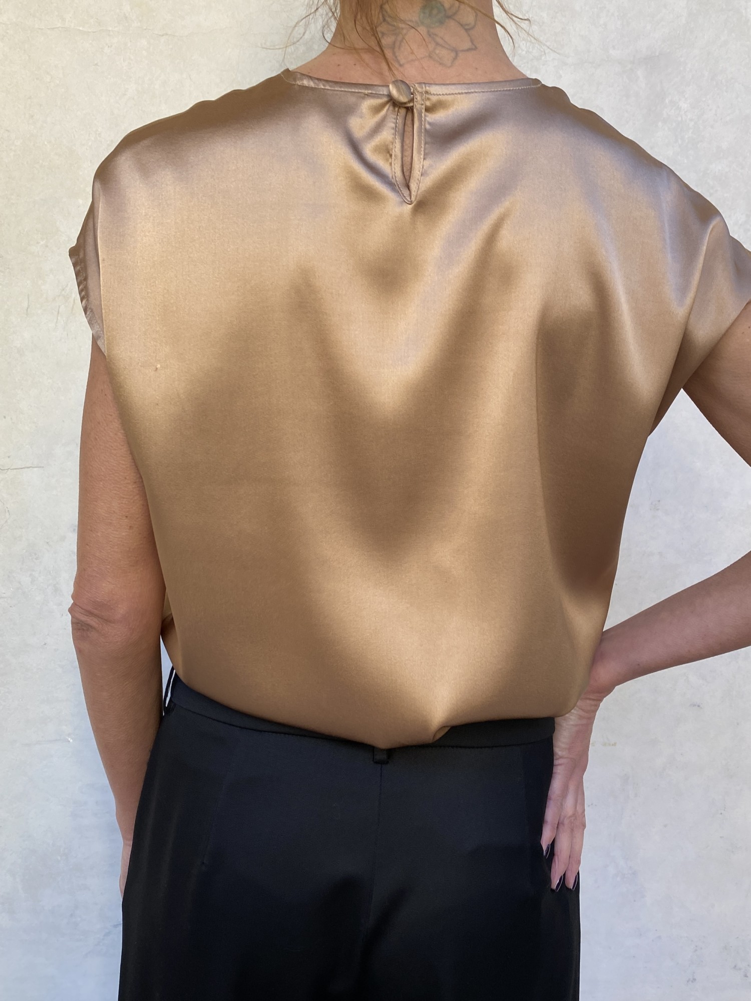 T-shirt di seta Bronze