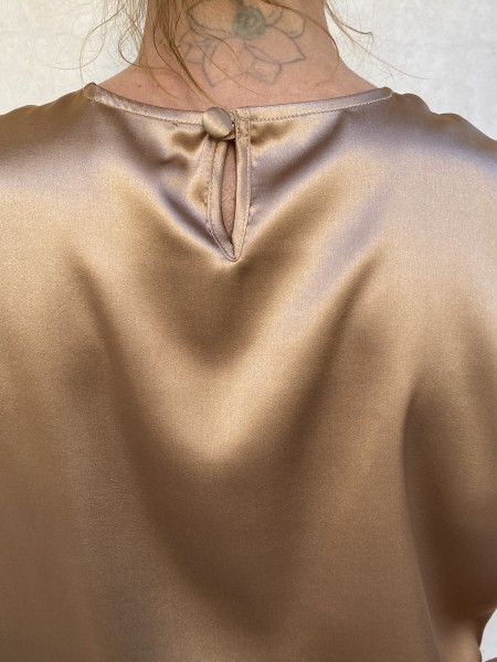 T-shirt di seta Bronze