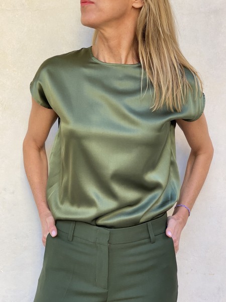 T-shirt in seta Foresta