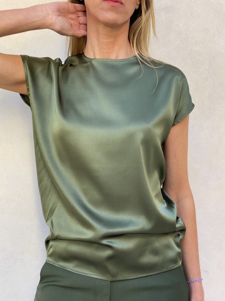 T-shirt in seta Foresta