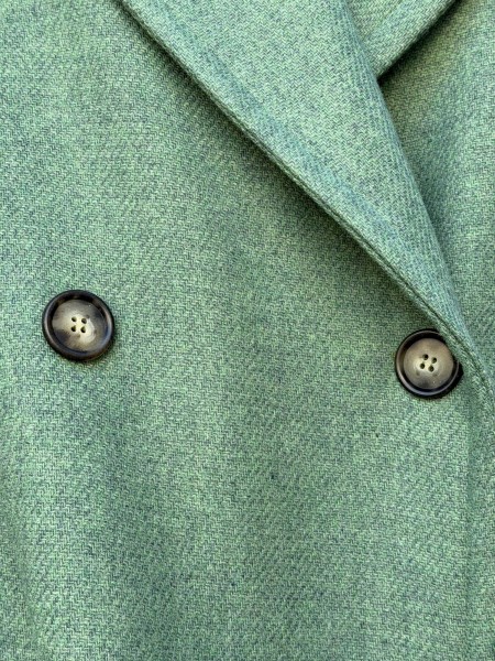 Cappotto Valeria lana bicolor Verde Eucalipto