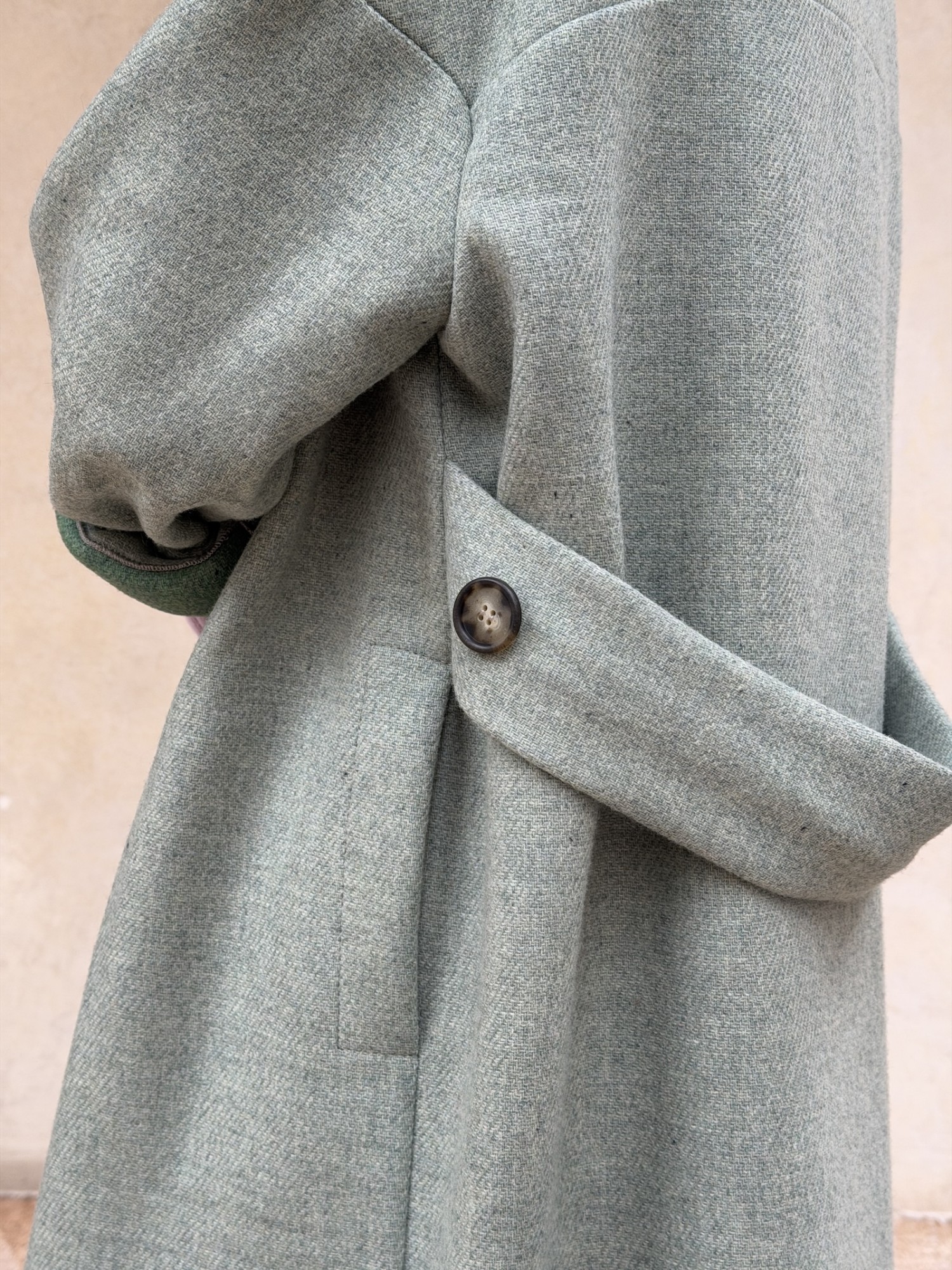 Cappotto Valeria lana bicolor Verde...