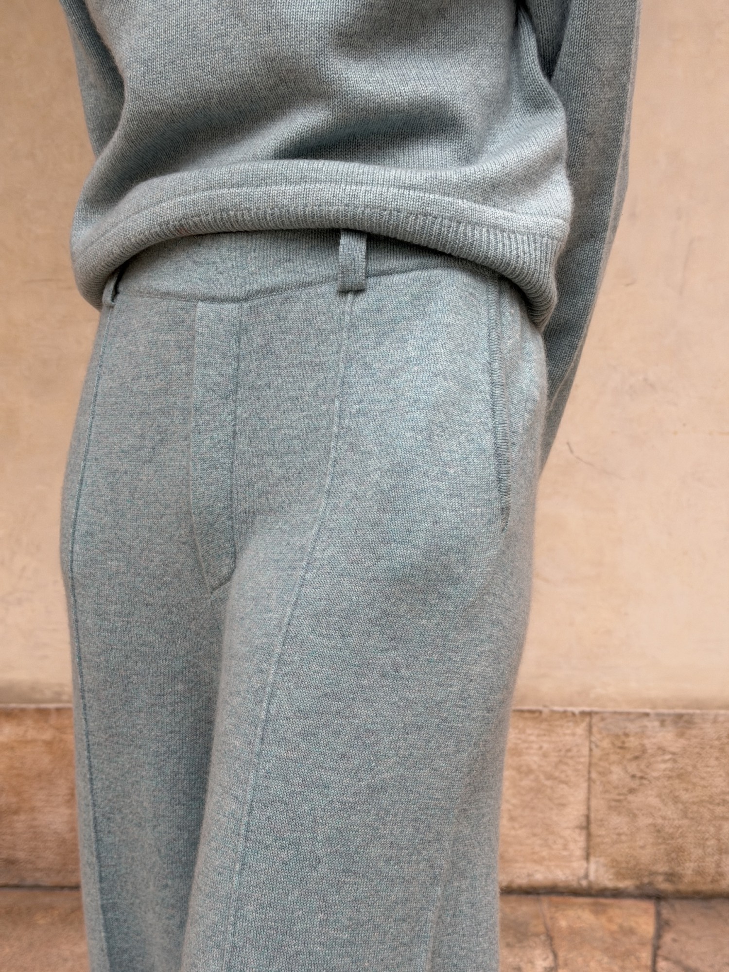 Pantalone di cashmere Azzurro