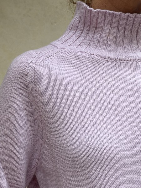 Maglia collo alto cashmere Glicine