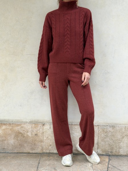 Pantalone di cashmere Rossiccio