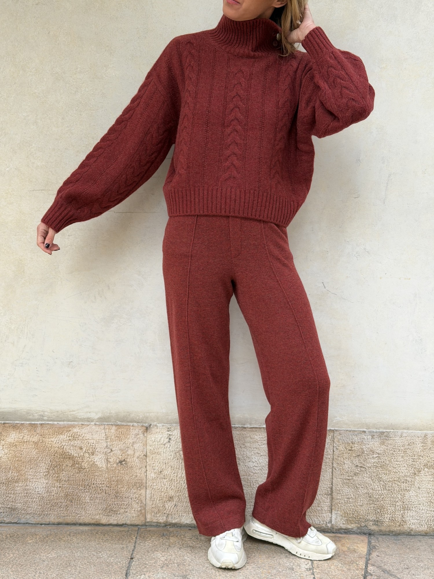 Pantalone di cashmere Rossiccio