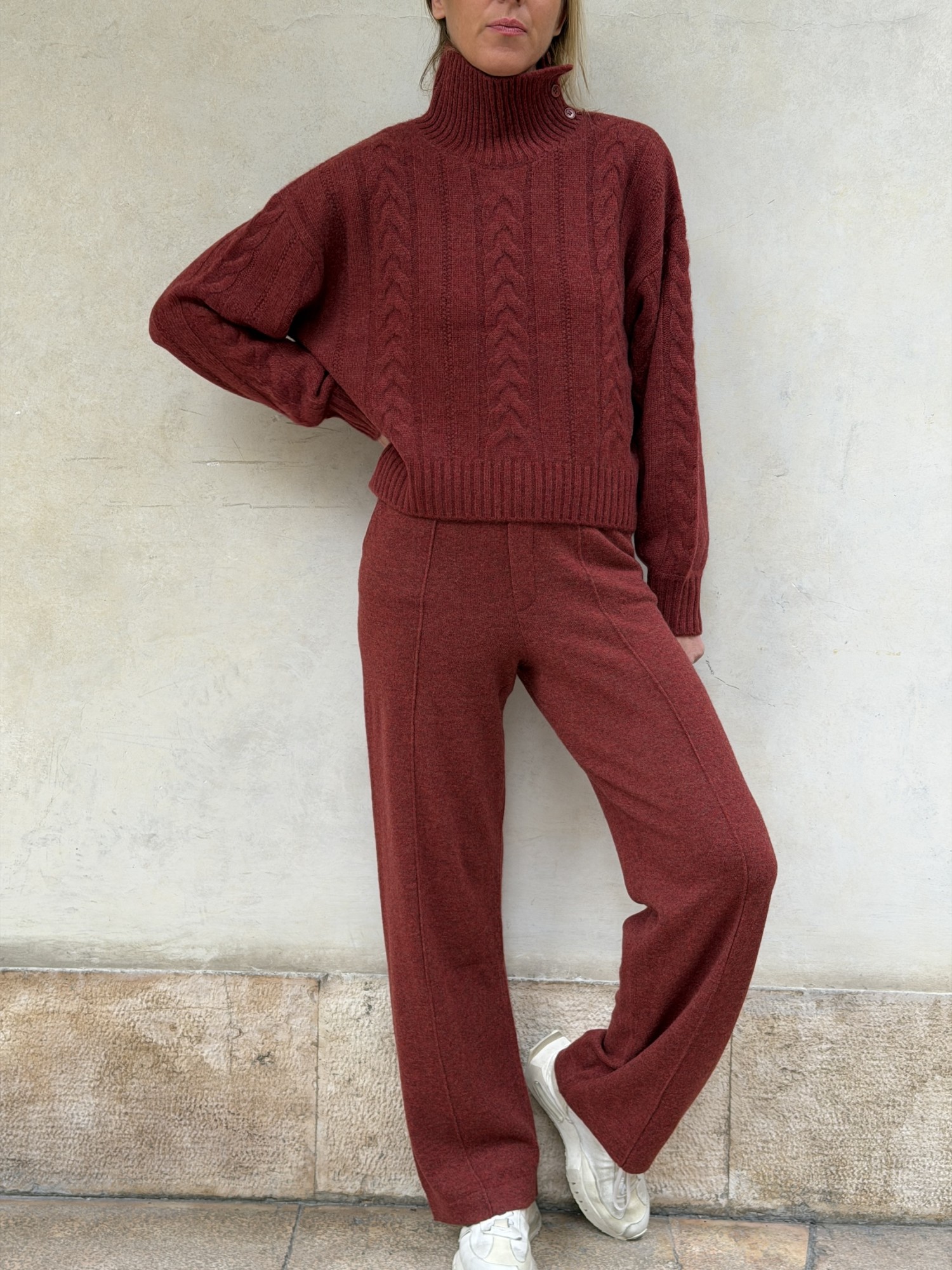 Pantalone di cashmere Rossiccio
