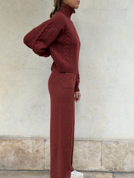 Pantalone di cashmere Rossiccio