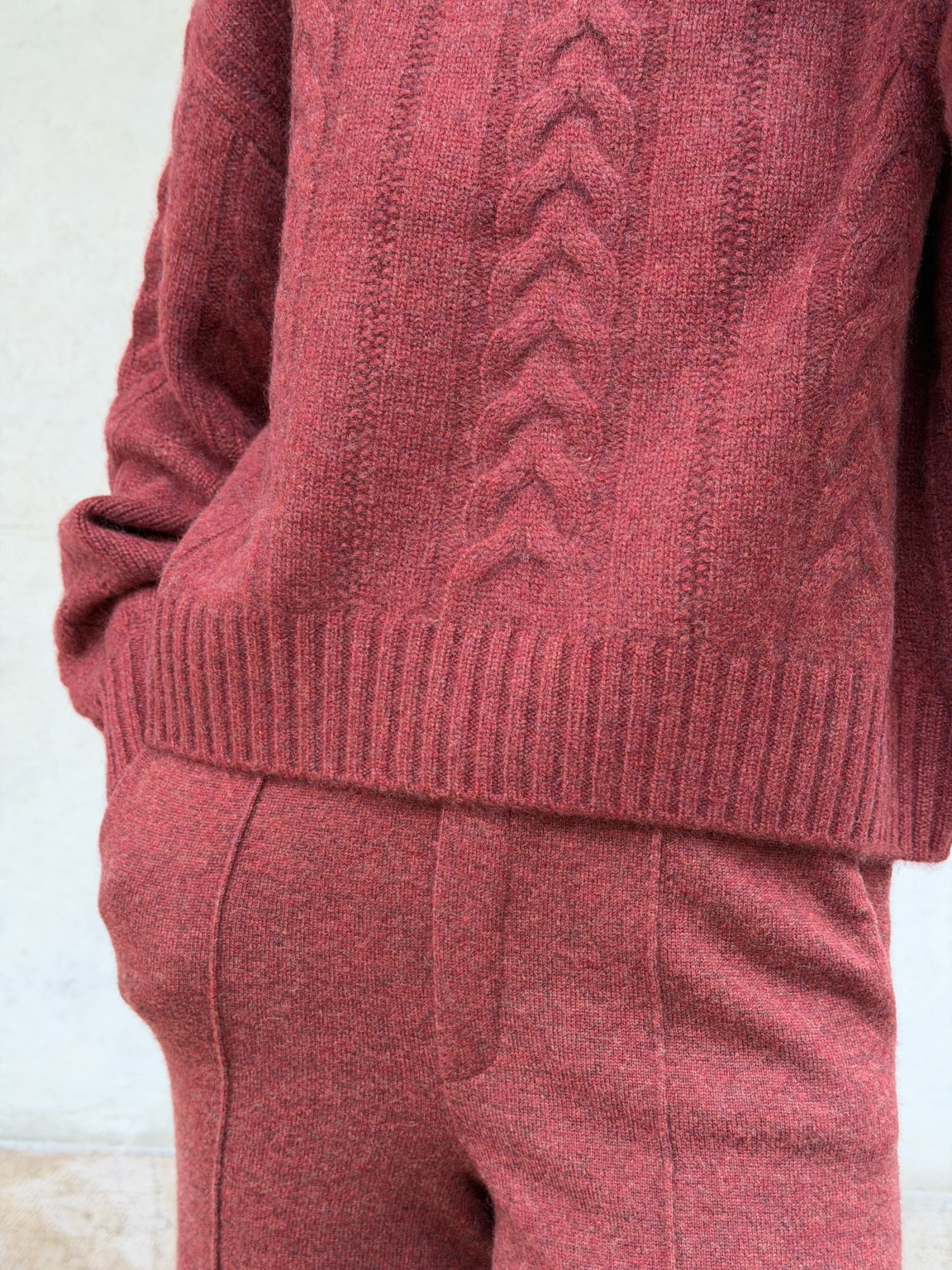 Pantalone di cashmere Rossiccio