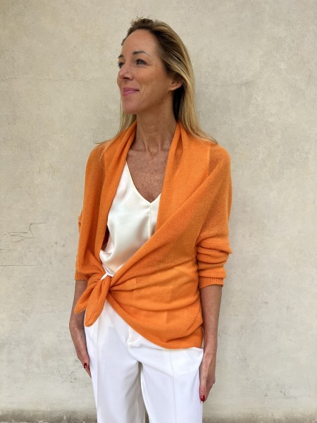 Cardigan Nuvola Mandarino