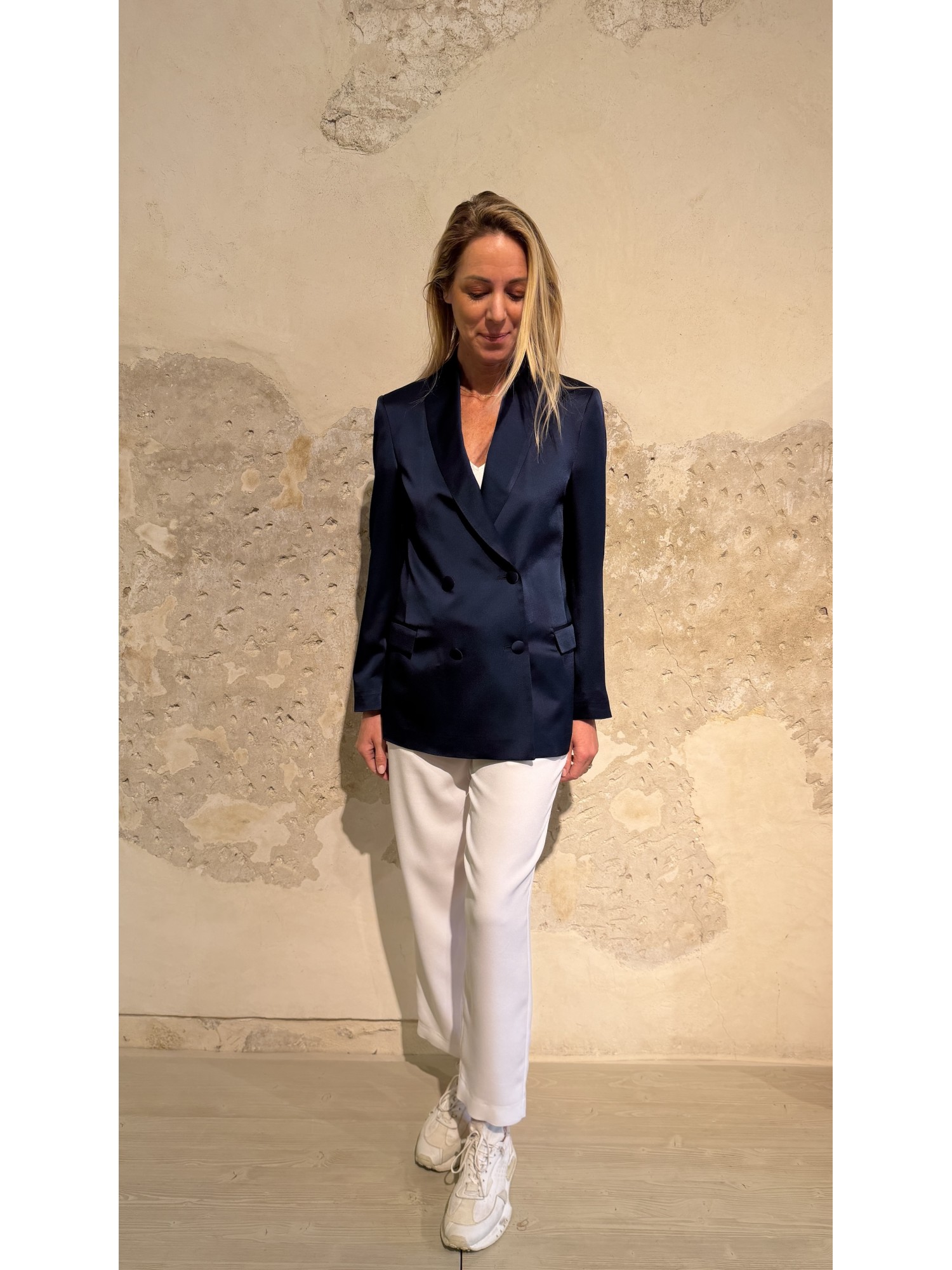 Giacca Rebecca in cady Mezzanotte