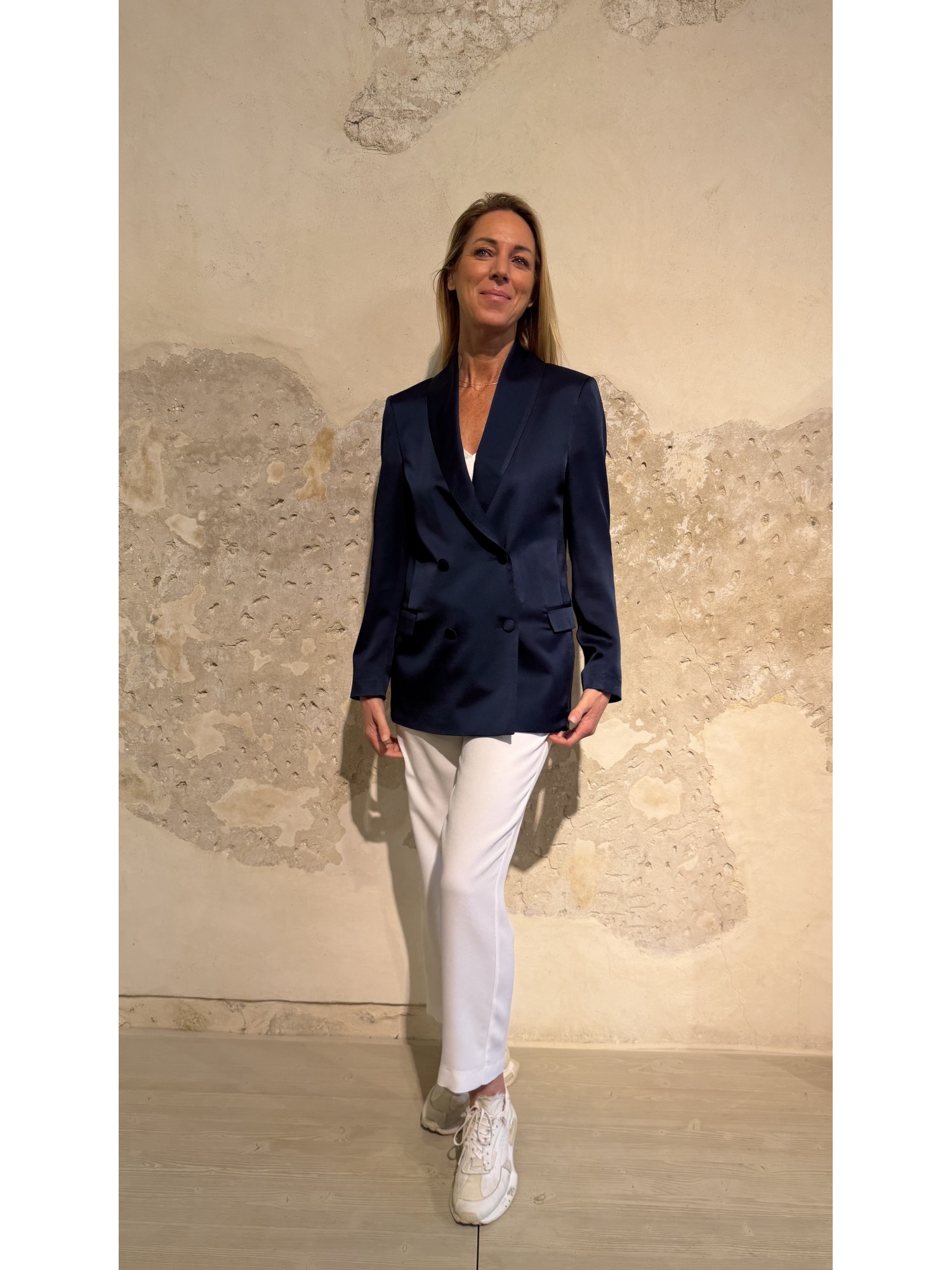Giacca Rebecca in cady Mezzanotte