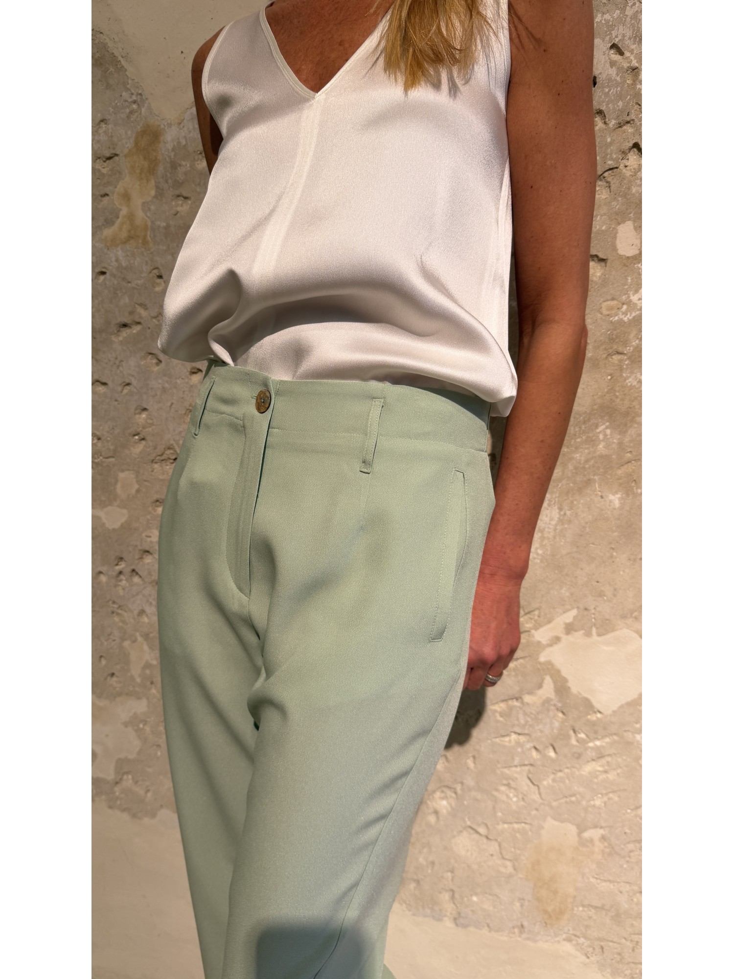 Pantalone Marrakech Bis in cady Sage