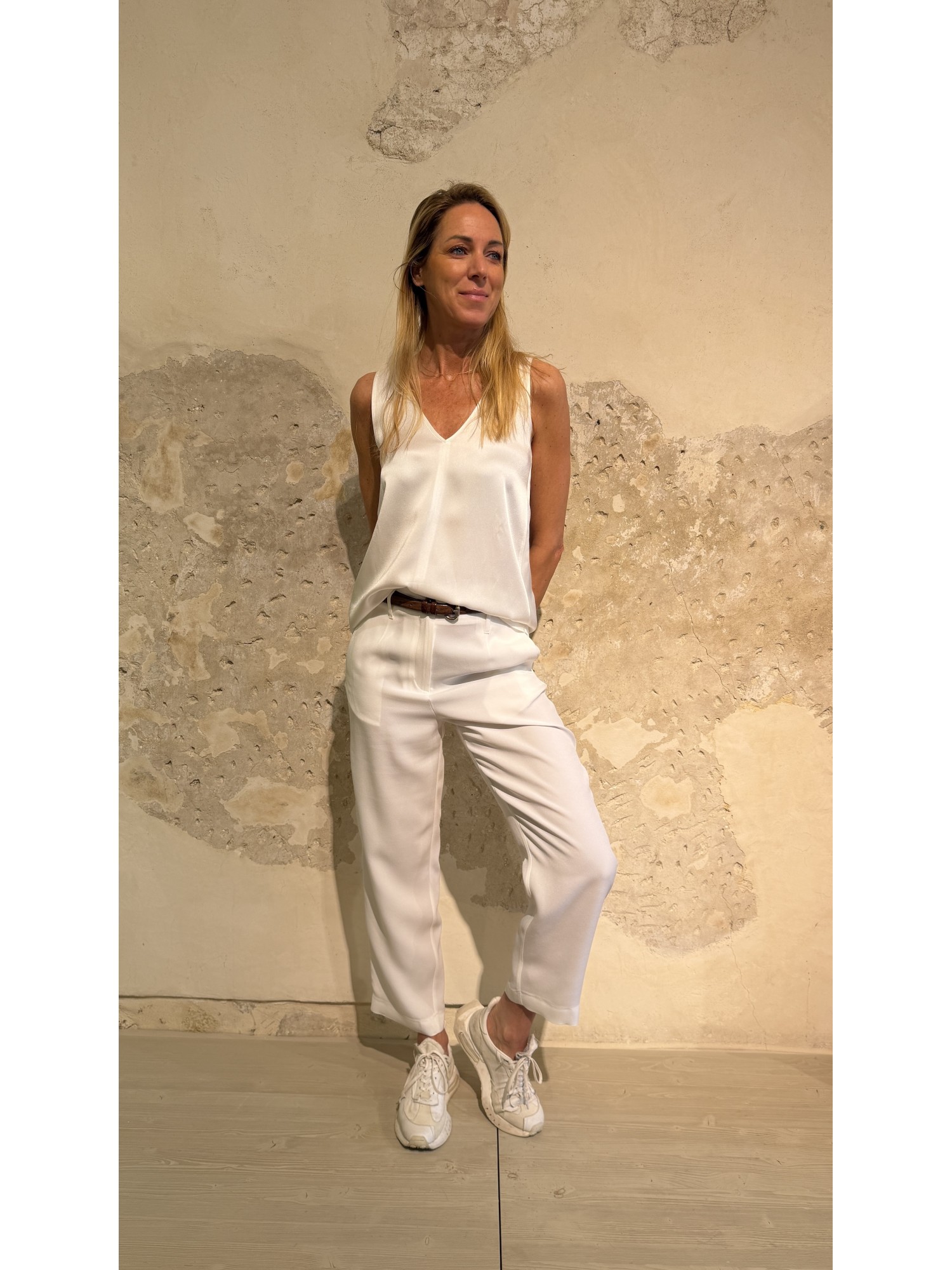 Pantalone Marrakech Bis in cady Bianco