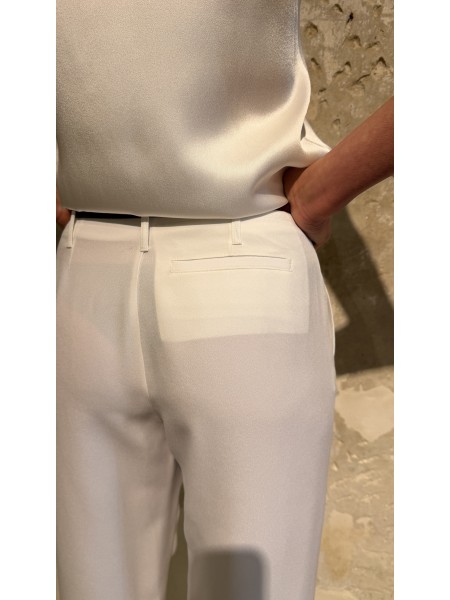 Pantalone Marrakech Bis in cady Bianco