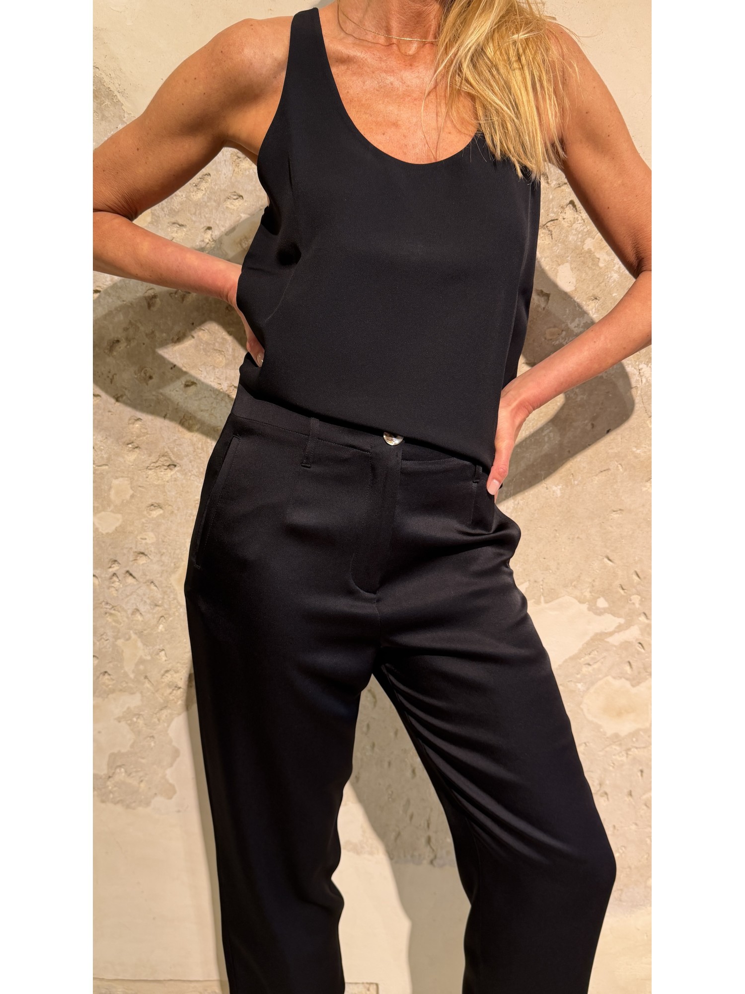 Pantalone Marrakech Bis in cady Nero