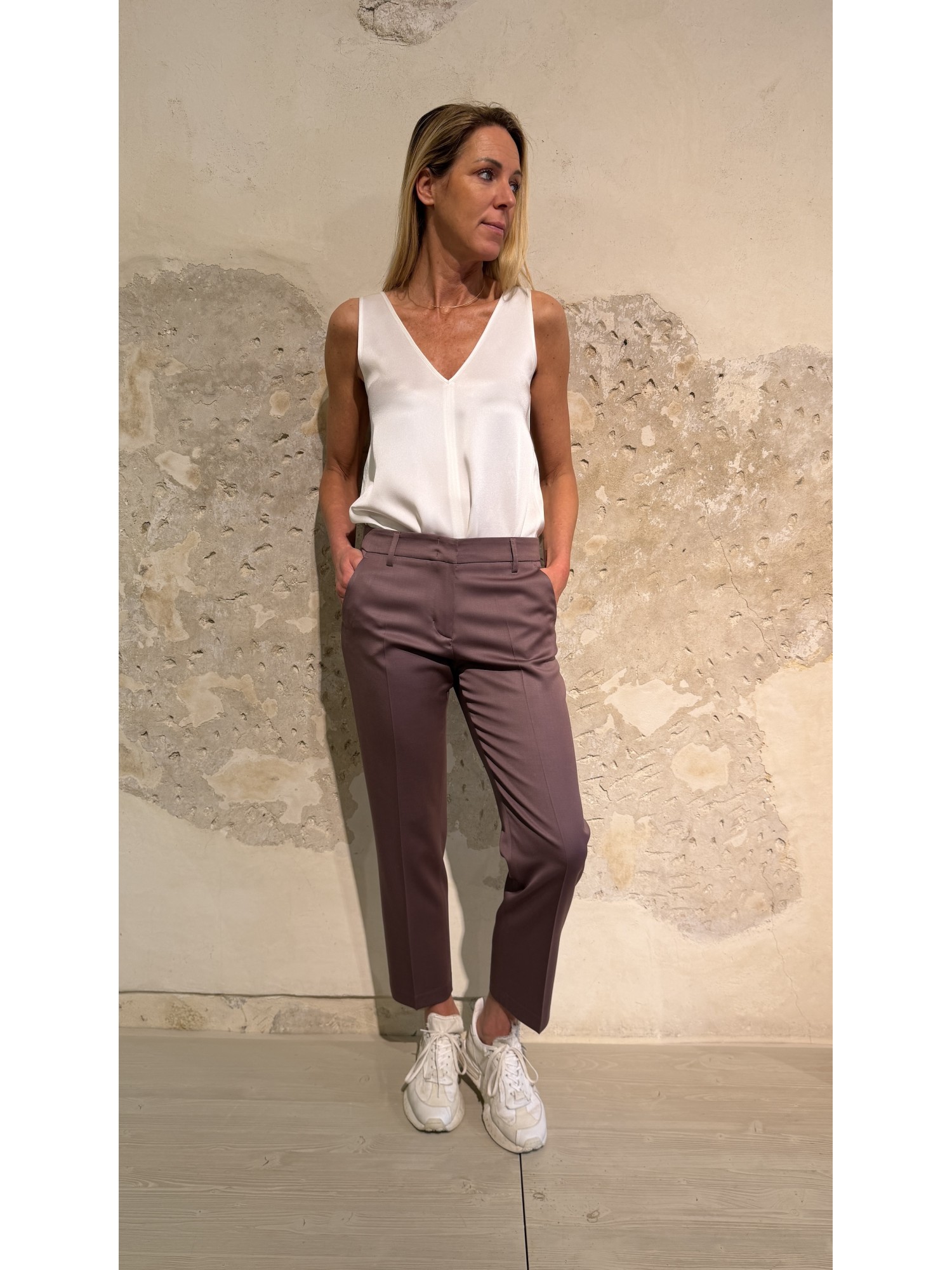 Pantalone Fiore Malva 2
