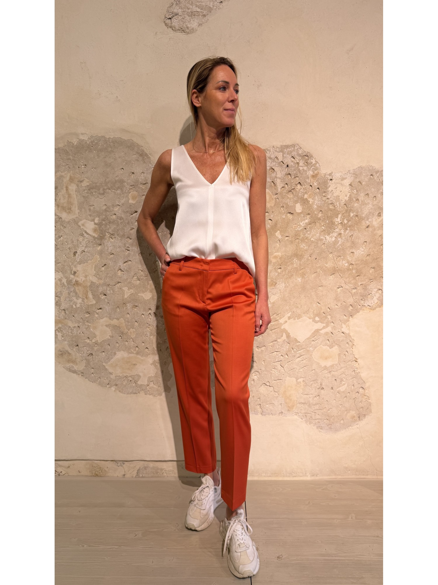Pantalone Fiore Arancio...