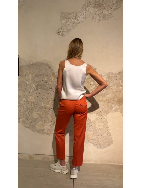 Pantalone Fiore Arancio Candito