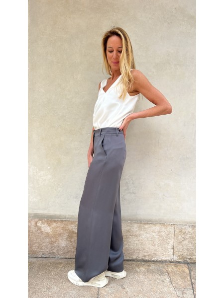 Pantalone Mary in cady Asfalto