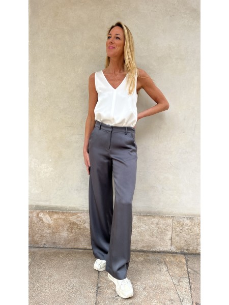 Pantalone Mary in cady Asfalto
