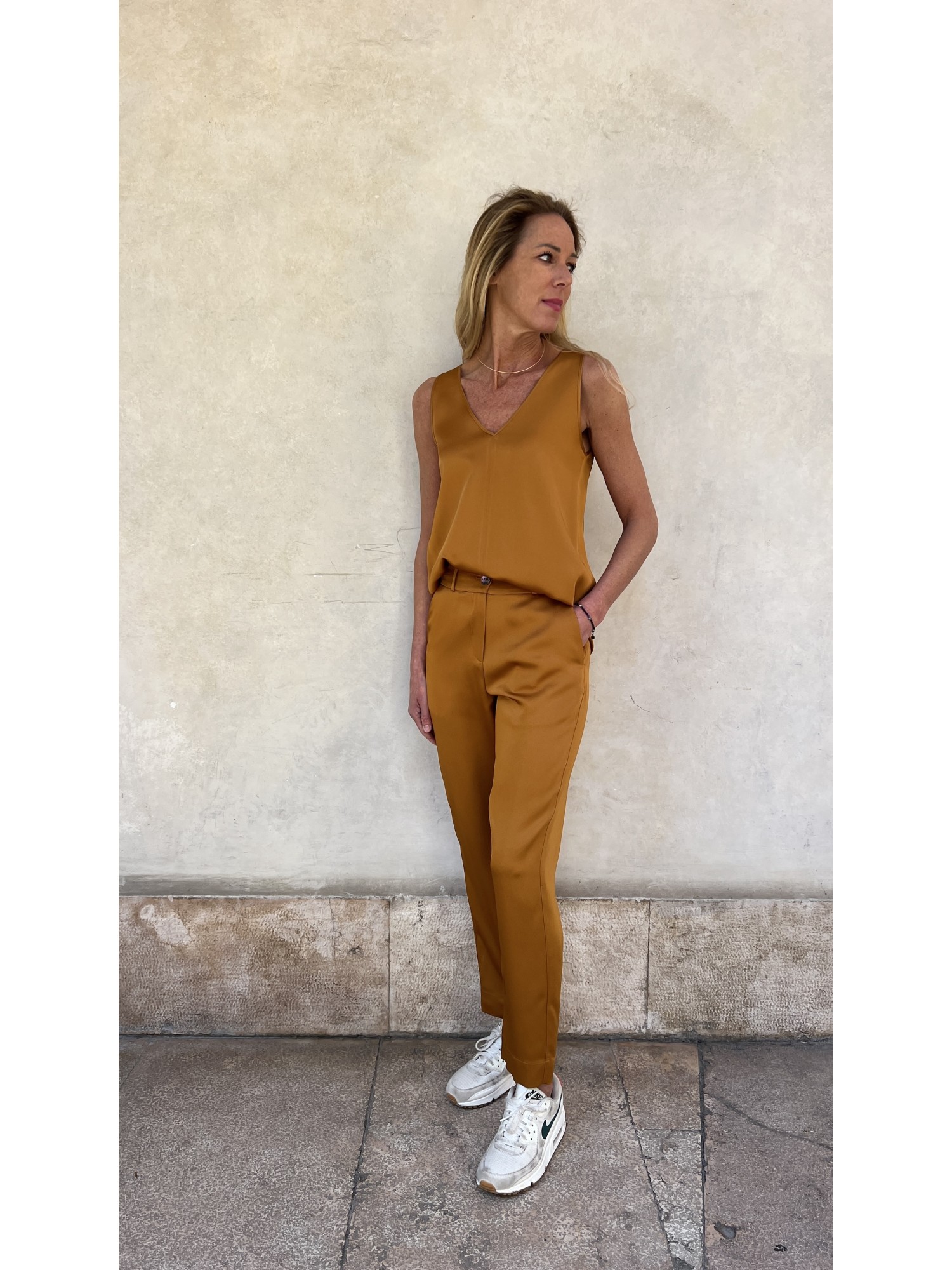 Pantalone Boyfriend Giallo...