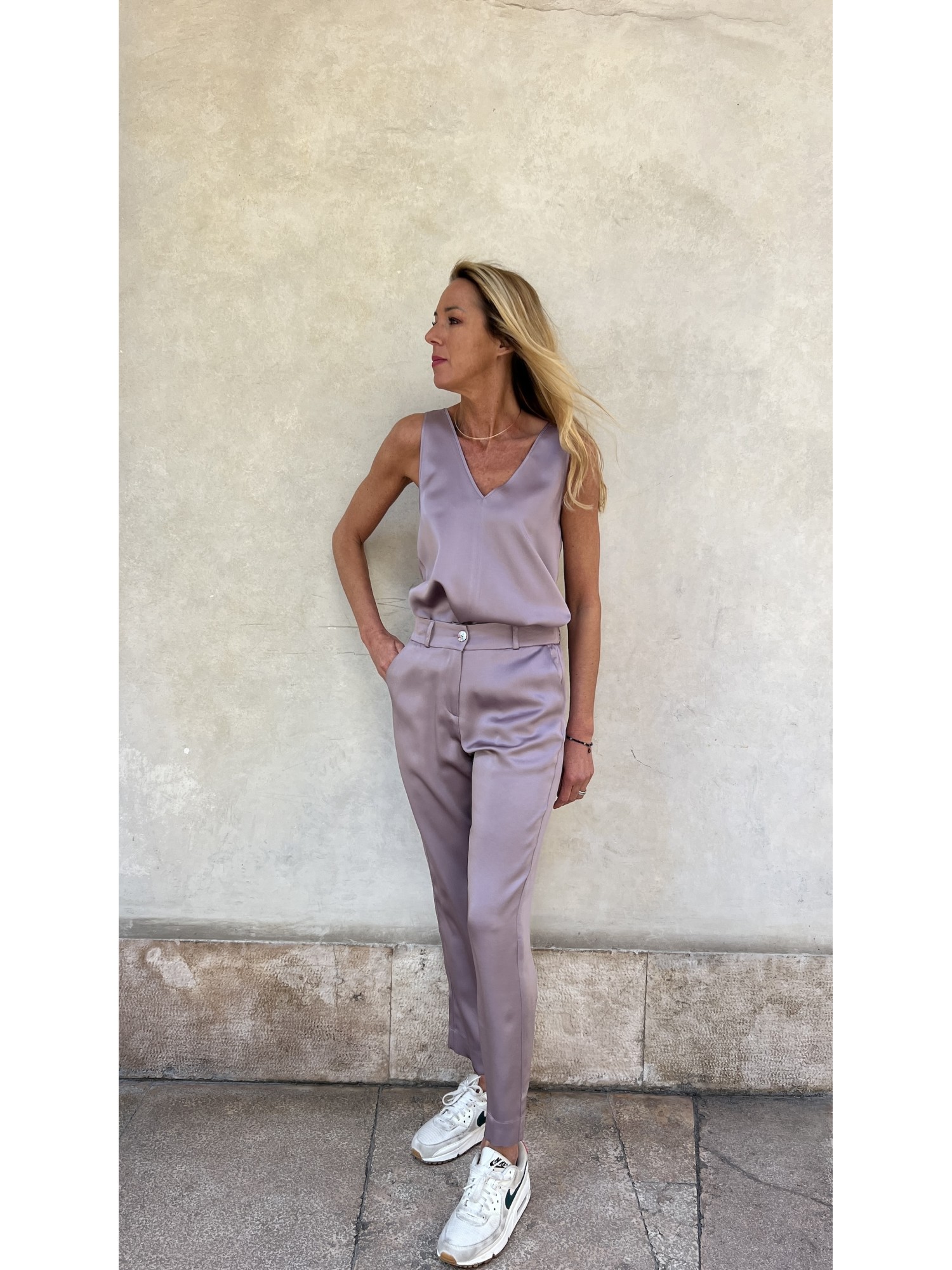 Pantalone Boyfriend Lilla Minerale