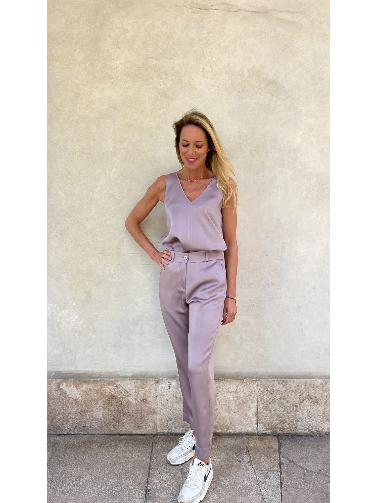 Pantalone Boyfriend Lilla Minerale