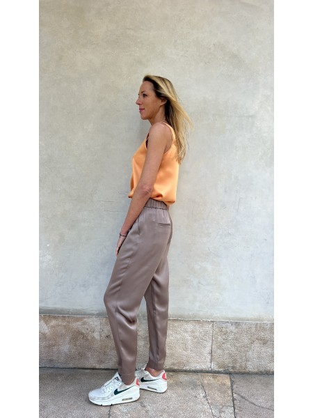 Pantalone Boyfriend Cafe au lait