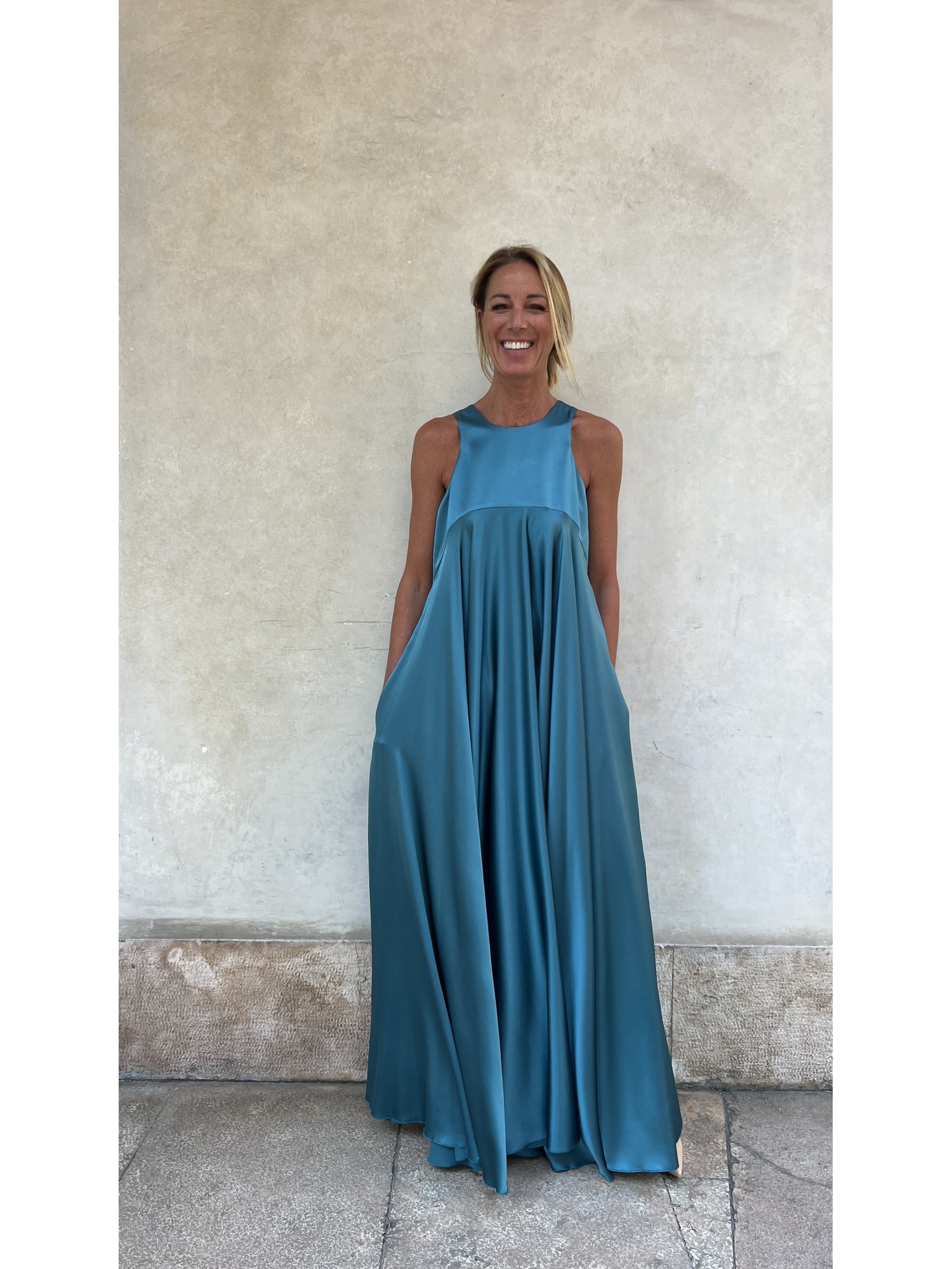 Abito Benedetta in seta Fondale