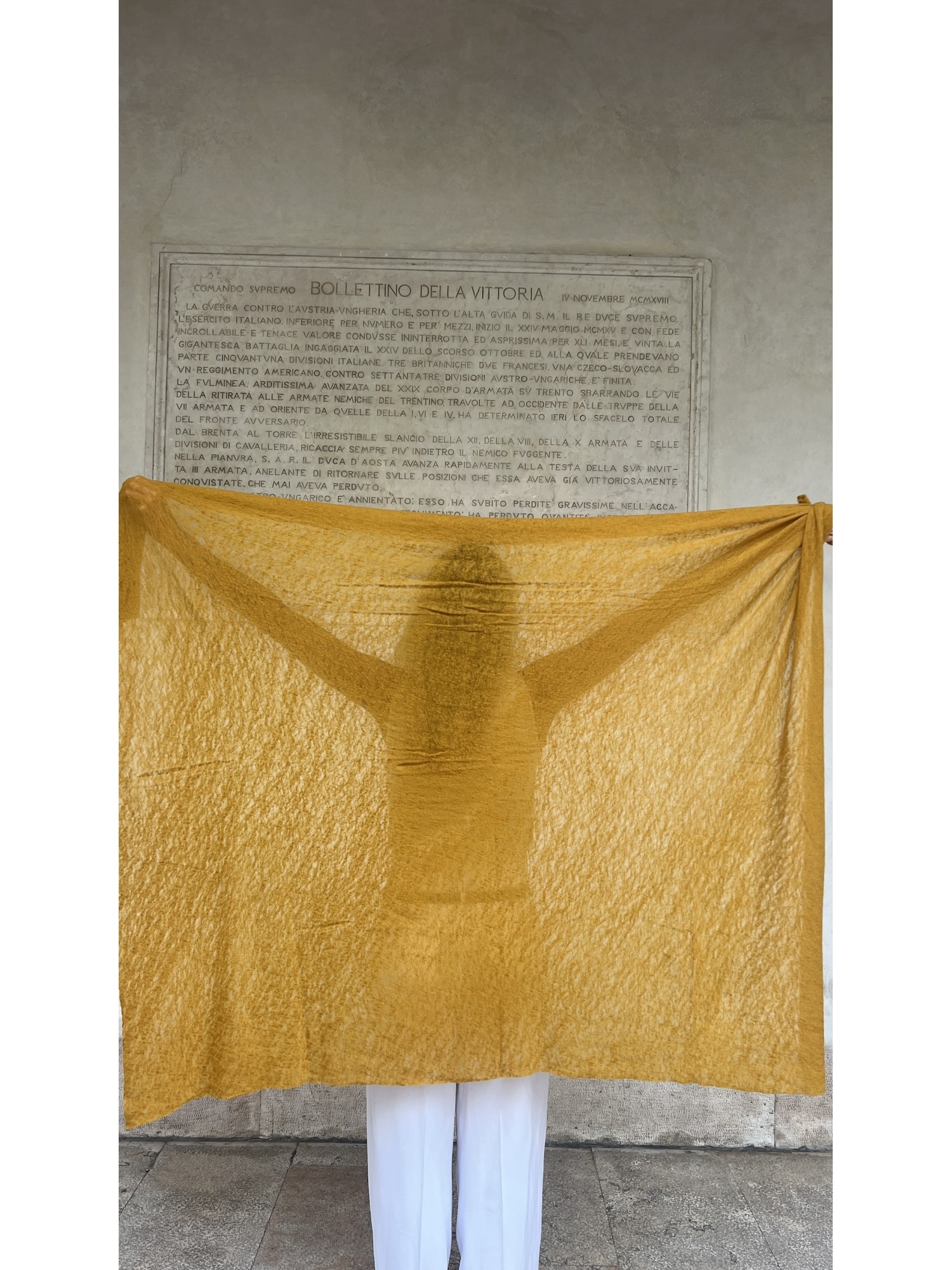 Stola In Puro Cashmere Senape