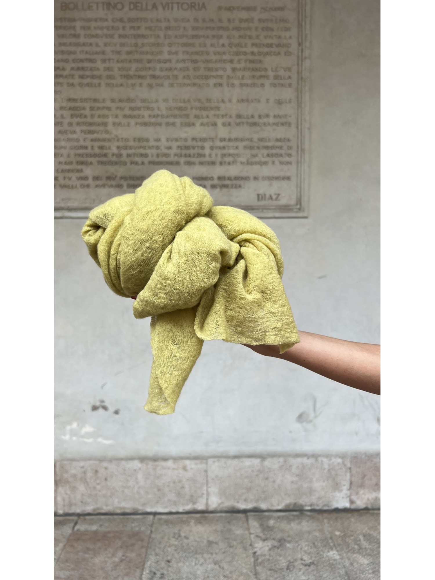 Stola In Puro Cashmere Chartreuse