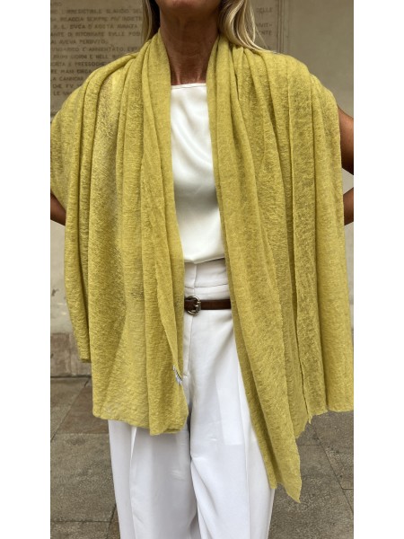 Stola In Puro Cashmere Chartreuse