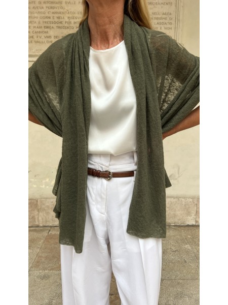 Stola In Puro Cashmere Military