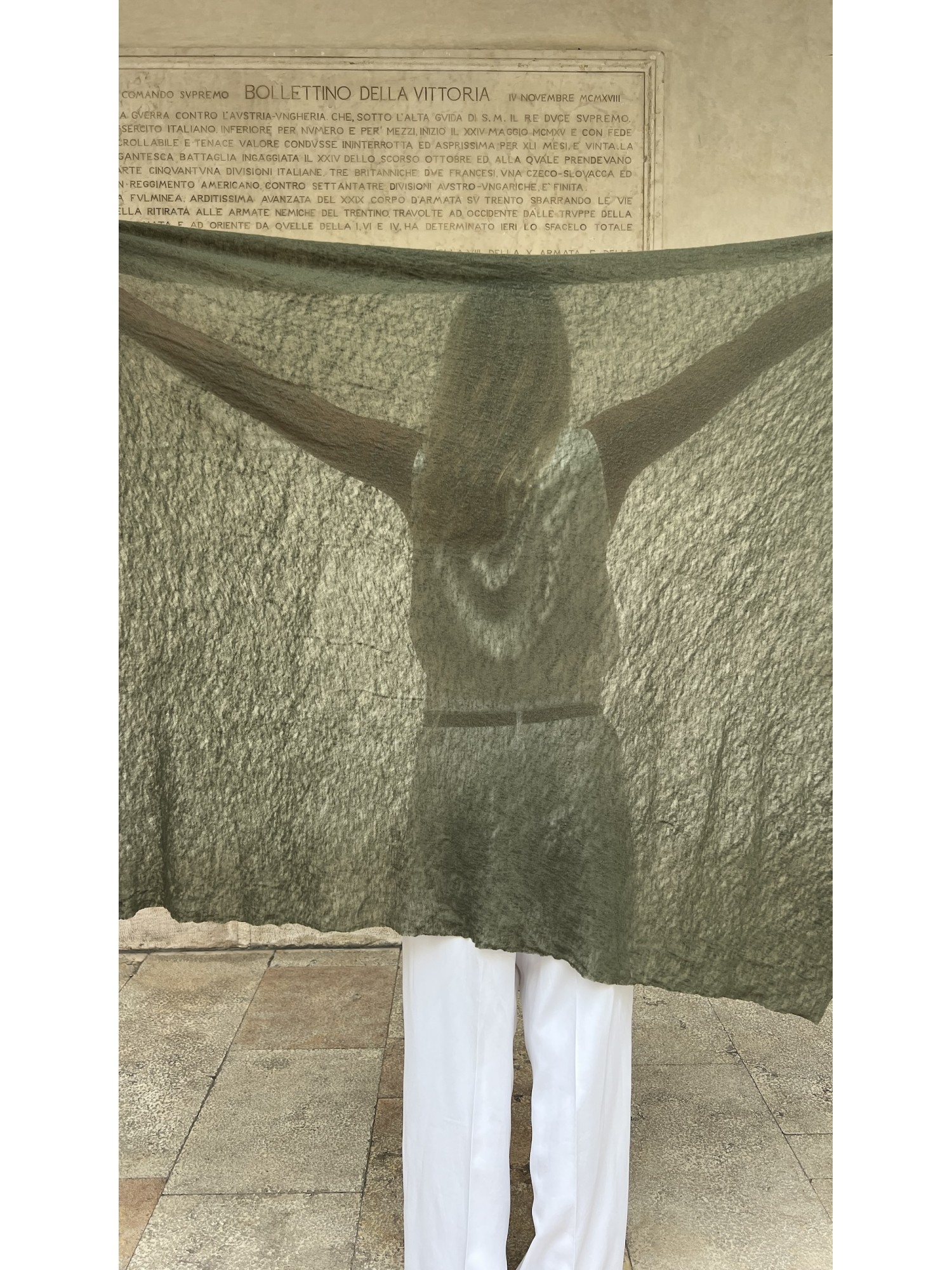 Stola In Puro Cashmere Military
